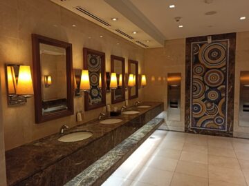 Emirates Business Class Lounge Dubai Concourse A Waschbecken