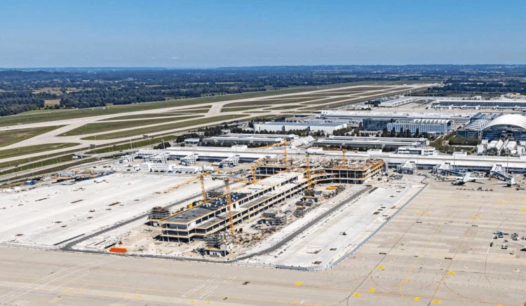 Flughafen Muenchen Bauarbeiten Neuer Flugsteig Terminal 1
