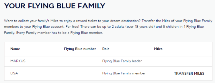 Flying Blue Meilenpool Ansehen