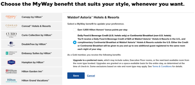 Hilton Honors My Way Benefit Waldorf Astoria