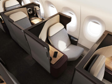 Qantas A350 Business Calss Kabine Copyright