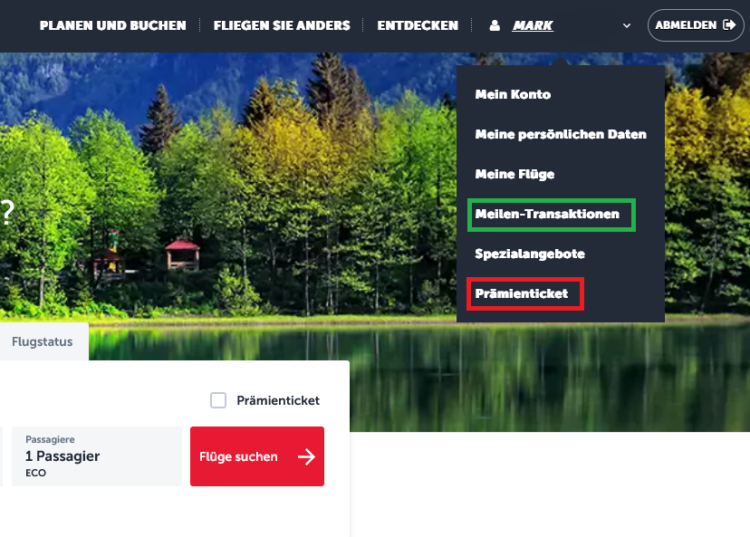 Turkish Airlines Miles And Smiles Praemienflug Suchmaske Dropdown