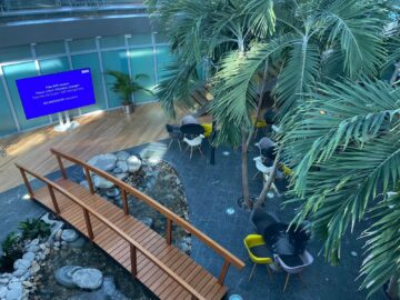 Euroairport Skyview Lounge Blick Auf Die Oase