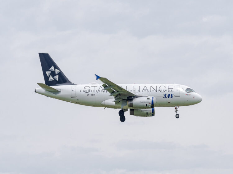 Flugzeug Star Alliance Sas Airbus A319 Zurich