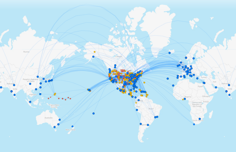 United Airlines Streckennetz Oktober 2022 Flightconnections