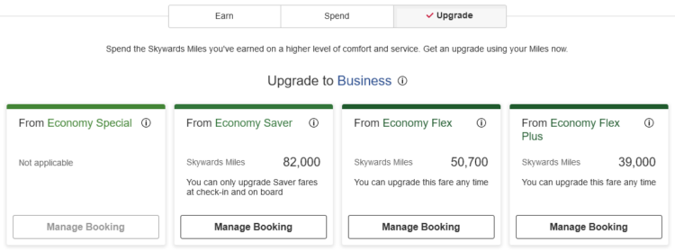 Emirates Upgrade Mit Skywards Meilen Hamburg Dubai Economy