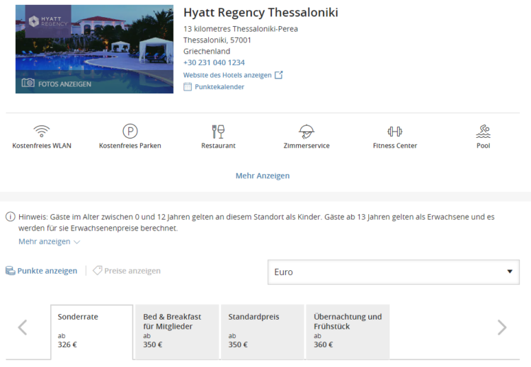 Hyatt Regency Thessaloniki Preis