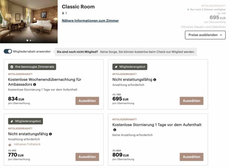 Intercontinental Amsterdam Ambassador Rate 2025