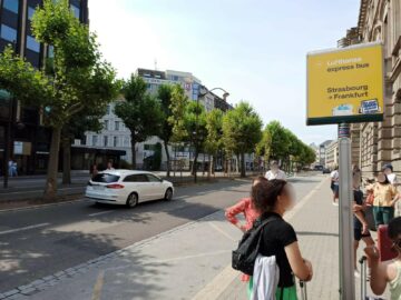 Lufthansa Express Bus Hinterer Teil Haltestelle Strassburg