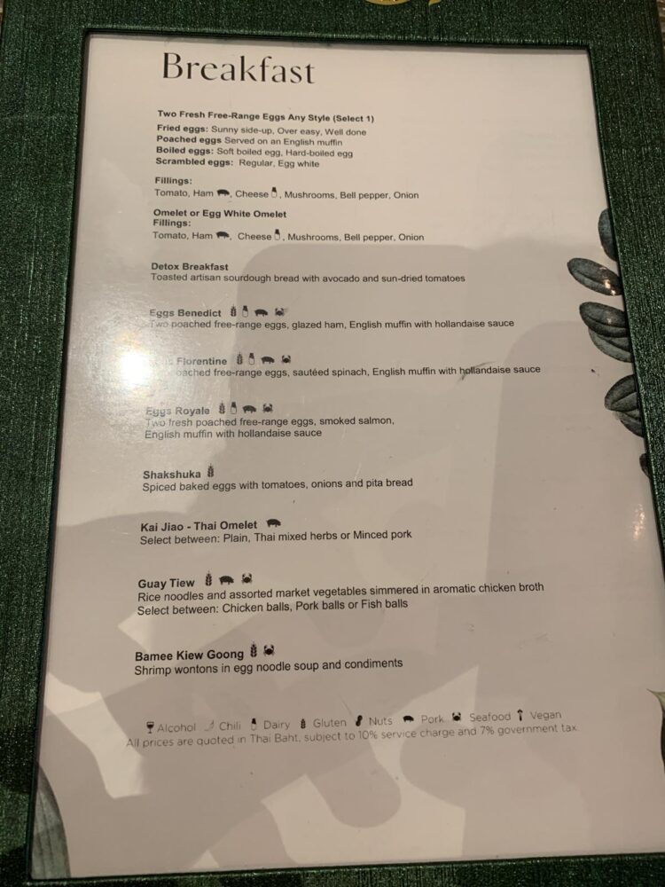 Sindhorn Kempinski Fruehstuecks Karte 1