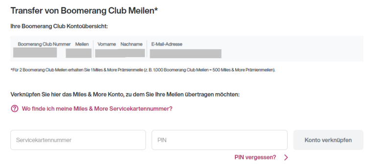 Transfer Eurowings Boomerang Club Miles And More