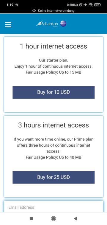 Srilankan Airlines Business Class Airbus A330 300 Wifi Pakete 2