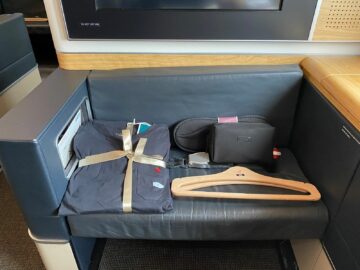 Swiss First Class Airbus A330 Amenities Ottoman