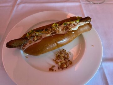 Swiss First Class Airbus A330 Hot Dog