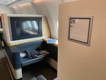 Swiss First Class Airbus A330 Monitor Sitz