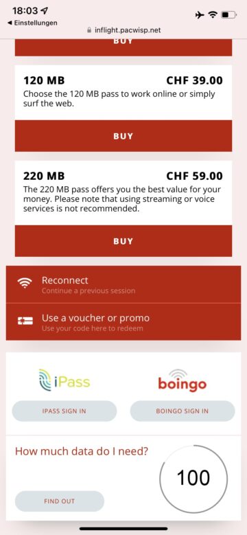 Swiss First Class Airbus A330 Wifi4
