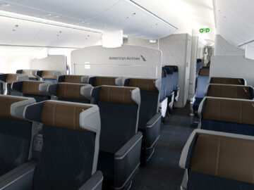 American Airlines Neue Premium Economy Class B787 Kabine Copyright