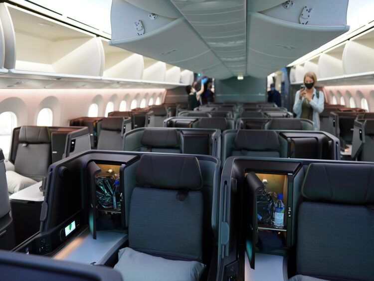 Eva Air Business Class B787 10 Kabine Vorne