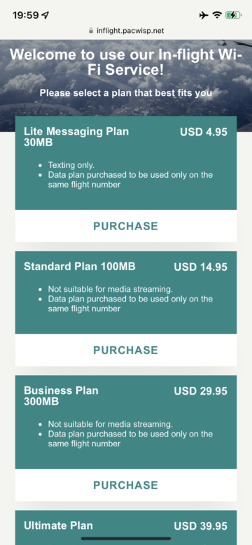 Eva Air Business Class B787 10 Wifi3