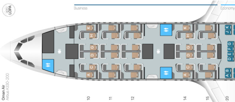 Oman Air A330 200 Seat Map