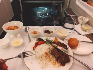 Oman Air Business Class Hauptgang 2