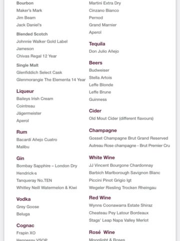 Qatar Airways Premium Lounge Bangkok A La Carte Menu 4