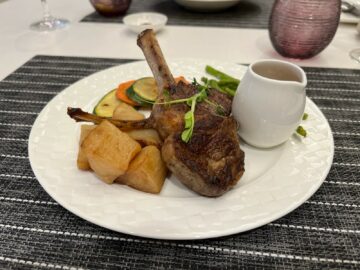Qatar Airways Premium Lounge Bangkok Lamb Chops
