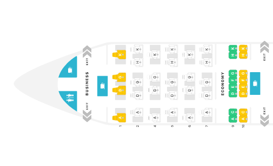 Seatmap Malaysia Airlines Airbus A330 300 Business Class Seatguru Kopie