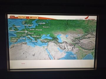 Air India Business Class Boeing 787 8 Entertainment Flight Map