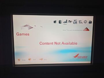 Air India Business Class Boeing 787 8 Entertainment Spiele
