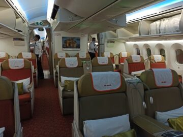 Air India Business Class Boeing 787 8 Kabine Mitte