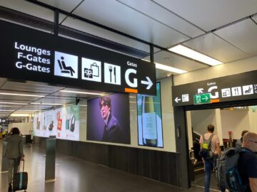 Austrian Airlines Senator Lounge F Gates Wegweiser