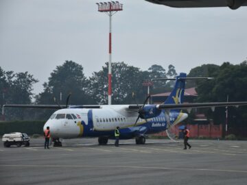 Buddha Air Flugzeug Panorama Flug