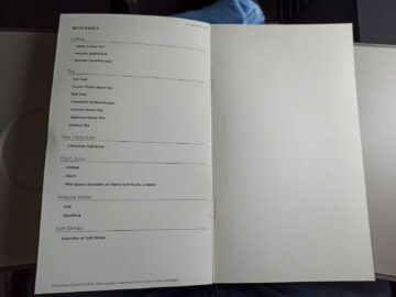 Malaysia Airlines Business Class Boeing 737 800 Menue Getraenke