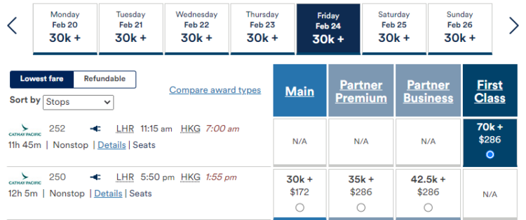 Mileage Plan Praemienflug Cathay Pacific Frankfurt Hongkong