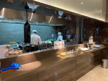 Thai Airways Royal Orchid Prestige Lounge Bangkok Cooking Station
