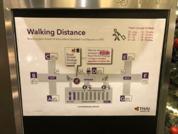 Thai Airways Royal Orchid Prestige Lounge Bangkok Geh Minuten