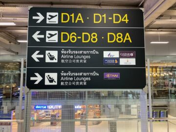 Thai Airways Royal Orchid Prestige Lounge Bangkok Wegweiser3