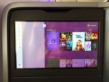 Vistara Business Class Boeing 787 9 Entertainment Hauptmenue