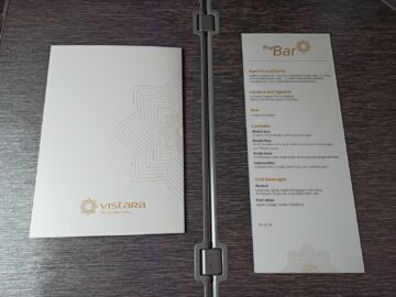 Vistara Business Class Boeing 787 9 Essen Menue Spirituosen
