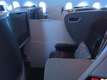Vistara Business Class Boeing 787 9 Sitz Mittelreihe Sichtschutz