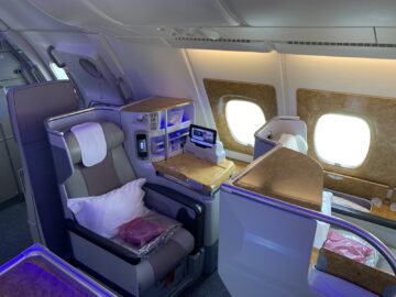 Emirates A380 Business Class Sitz