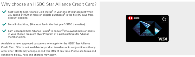 Hsbc Australien Star Alliance Kreditkarte