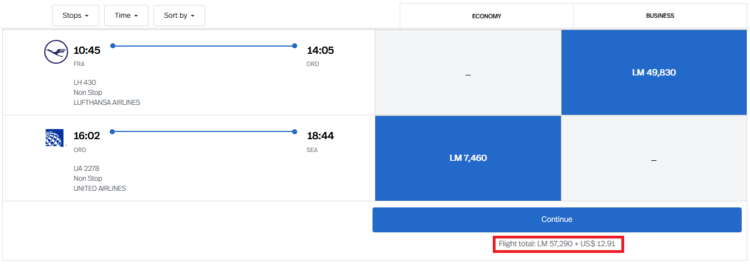 Lifemiles Hidden City Ticket Lufthansa Business Class Fra Ord Sea