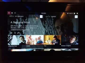 Qatar Airways Business Class Airbus A330 300 Entertainment Deutsche Filme