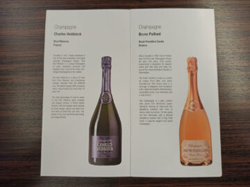 Qatar Airways Business Class Airbus A330 300 Weinkarte Champagner