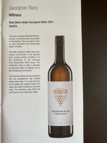 Qatar Airways First Class Weinkarte 4