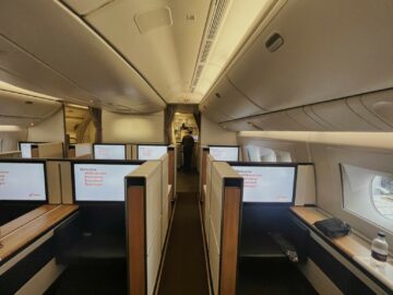 Swiss First Class Boeing 777 300er Kabine 3