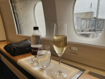 Swiss First Class Predeparture Drink 1
