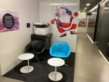 Air New Zealand Queenstown Regional Lounge Kopierer Sitzmoeglichkeiten